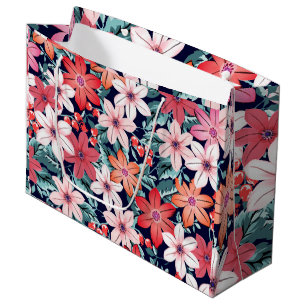 This is just a boho l modern spring flowers garden large gift bag