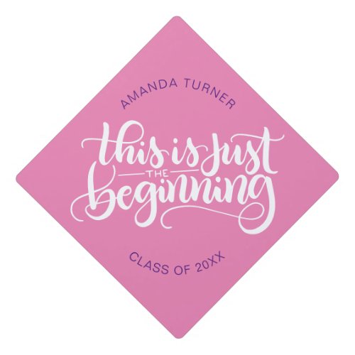 This is just the beginning _ Inspirational _ Graduation Cap Topper
