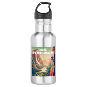 This Is Life Affirmation Rock Climbing Stainless Steel Water Bottle