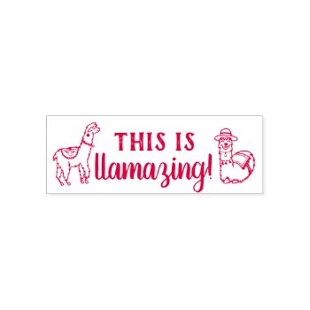 This Is Llamazing Llama Stamp For Teachers by BrideStyle at Zazzle