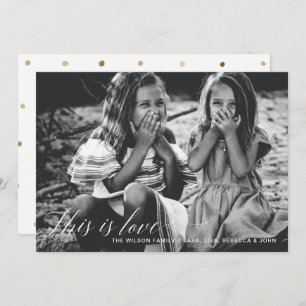 This is love Simple Script Photo Valentines Day Holiday Card