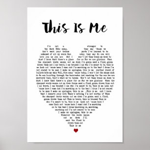 This Is Me Heart Song Lyric Wall Art Print