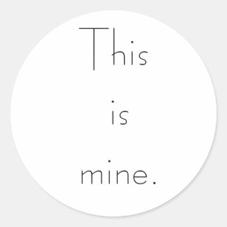 This is mine. classic round sticker