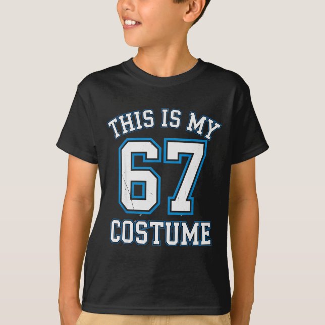 This Is My 67 Costume Lazy Brainrot Meme Boys Kids T-Shirt (Front)