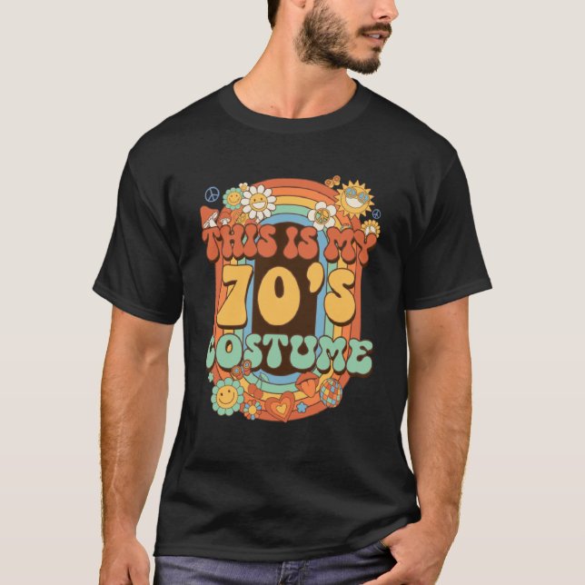 This Is My 70 s Costume Hippie Costume Daisy Groov T-Shirt (Front)
