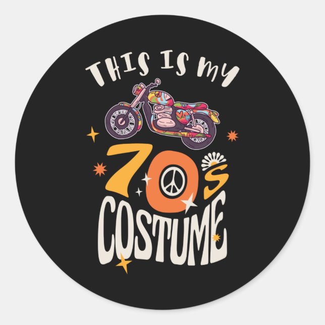 This is my 70s Costume Classic Round Sticker (Front)