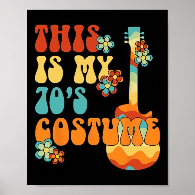 This Is My 70s Costume Fun Groovy Peace Halloween  Poster (Front)