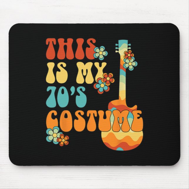 This is My 70s Costume Funny Groovy Peace Hallowee Mouse Pad (Front)
