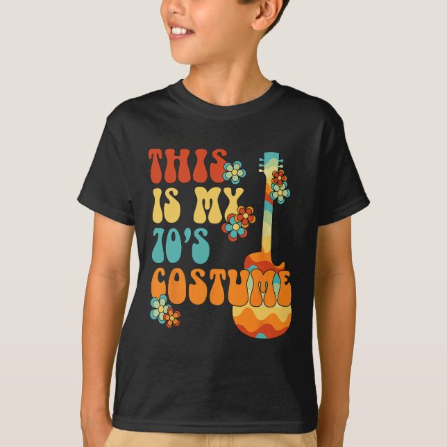 This is My 70s Costume Funny Groovy Peace Hallowee T-Shirt (Front)