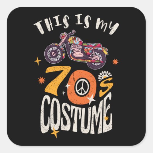 This is my 70s Costume Grunge effect Square Sticke Square Sticker