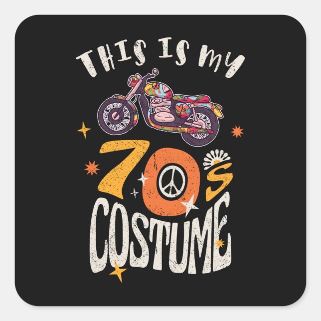 This is my 70s Costume Grunge effect Square Sticke Sticker (Front)