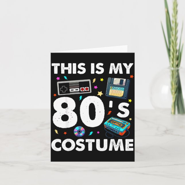 This Is My 80s Costume 80's 90's Party Men Women K Card (Front)