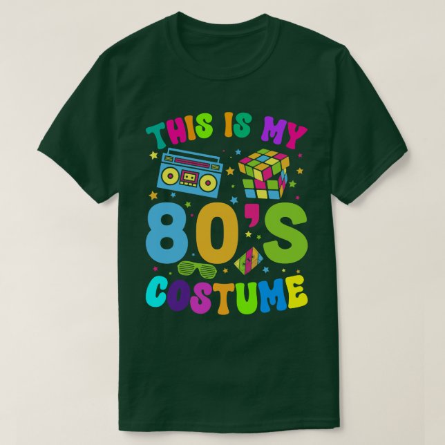 This Is My 80s Costume 80s 90s Party T-Shirt (Design Front)