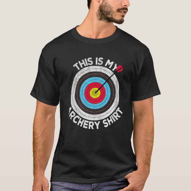 This Is My Archery Archer Target Bow Shooting Vint T-Shirt (Front)