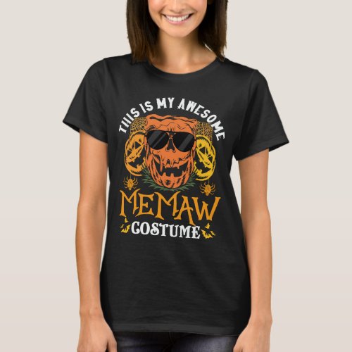 This Is My Awesome Memaw Costume Funny Halloween T_Shirt