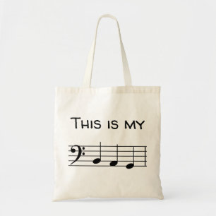 This is my B-A-G bass clef Tote Bag