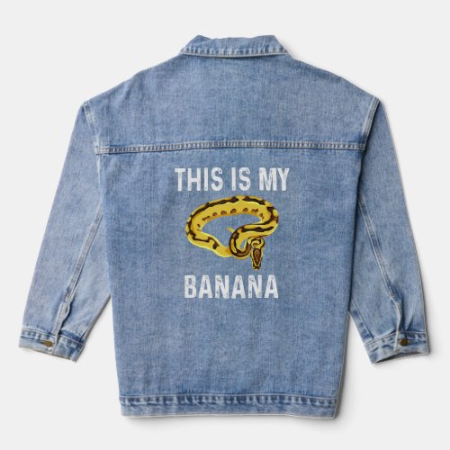 This is my banana snake ball python  denim jacket