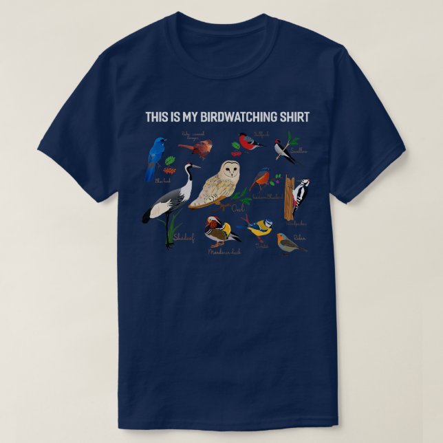 This Is My Birdwatching  Bird Watcher  T-Shirt (Design Front)