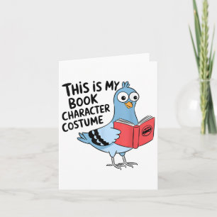 This Is My Book Character Costume Funny Pigeon Kid Card