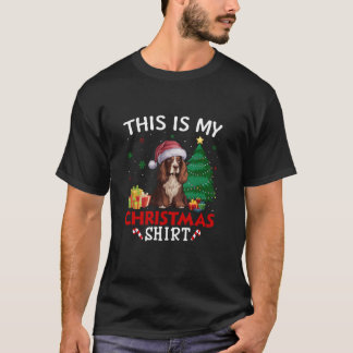 This is My Boykin Spaniel Dog Santa Hat Christmas T-Shirt