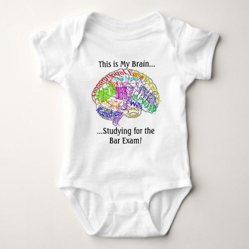 This is my brainBar Exam Baby Bodysuit