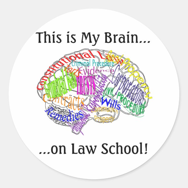 This is my brain...Law School Classic Round Sticker (Front)