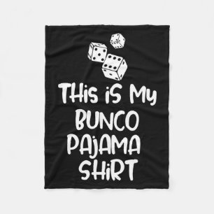 This Is My Bunco Pajama Shirt For Women Men Kids  Fleece Blanket