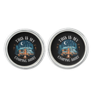 This Is My Camping Hiking Funny Camper Cufflinks