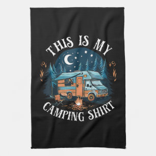This Is My Camping Hiking Funny Camper Kitchen Towel