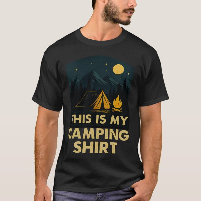This Is My Camping Shirt Hiking Campfire Camper (Front)