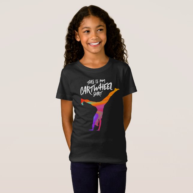 this is my cartwheel flips gymnastic t shirt (Front Full)