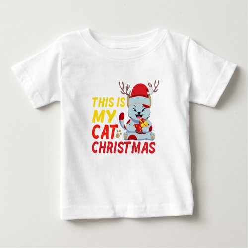 this is my cat christmas cat xmas baby T_Shirt