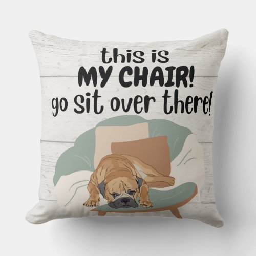 This is my chair _ dog funny pillow