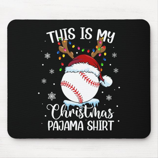 This is my christmas  baseball xmas sports boys me mouse pad (Front)