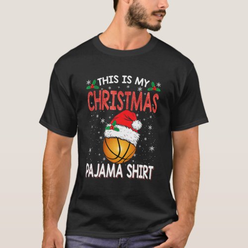 This Is My Christmas Basketball Pajama For Boys A T_Shirt