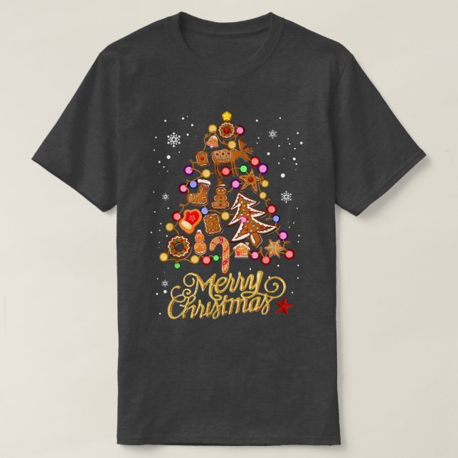 This Is My Christmas Cookie Baking  Xmas Tree Holi T-Shirt (Design Front)