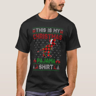 This Is My Christmas Dinosaur Pajama Christmas Li T-Shirt