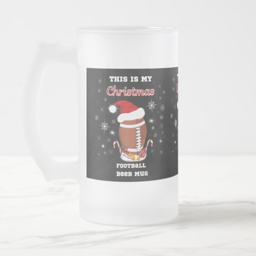 This Is My Christmas Football Beer Mug