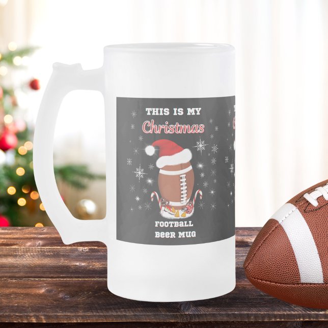 This Is My Christmas Football Beer Mug (Creator Uploaded)