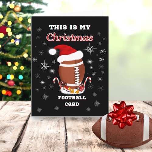 This Is My Christmas Football Mug With Snacks  Holiday Card
