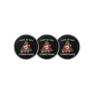 This Is My Christmas Funny Santa Golf Ball Marker