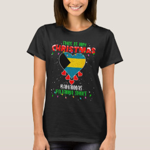 This Is My Christmas Lights Love Bahamas Flag Paja T-Shirt