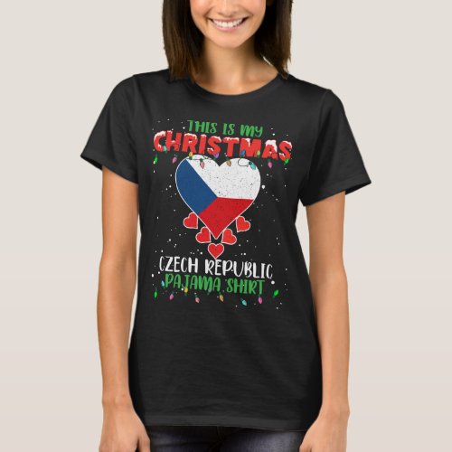 This Is My Christmas Lights Love Czech Republic Fl T_Shirt