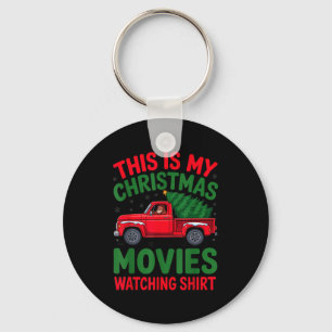 This Is My Christmas Movie Watching Shirt Bigfoot  Keychain