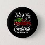 This Is My Christmas Movie Watching Shirt Plaid Re Button