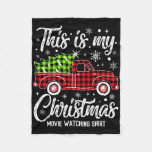 This Is My Christmas Movie Watching Shirt Plaid Re Fleece Blanket