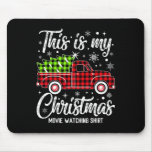 This Is My Christmas Movie Watching Shirt Plaid Re Mouse Pad