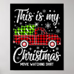 This Is My Christmas Movie Watching Shirt Plaid Re Poster