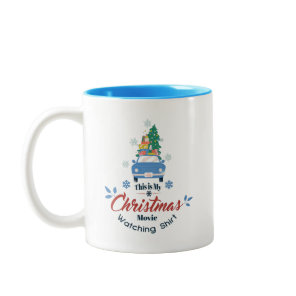 This is my Christmas movie watching shirt Two-Tone Coffee Mug