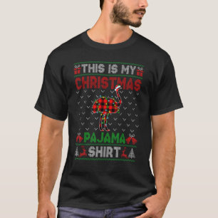 This Is My Christmas Ostrich Pajama Xmas Lights T-Shirt